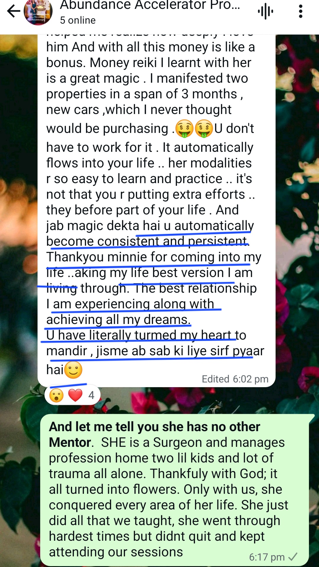 Authentic client feedback screenshot 3